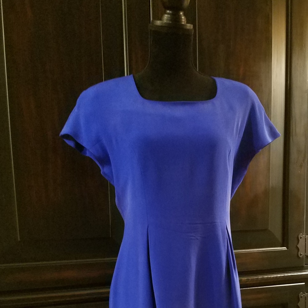 Cap sleeve washed silk dress